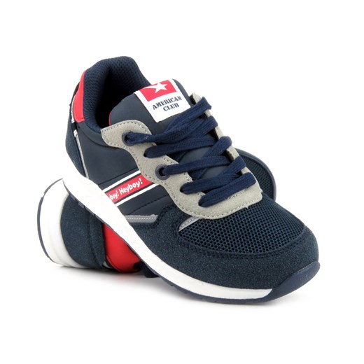 Sneakersy dziecięce sznurowane - AMERICAN CLUB ES 03/21, granatowe ze sklepu ulubioneobuwie w kategorii Buty sportowe dziecięce - zdjęcie 178873639