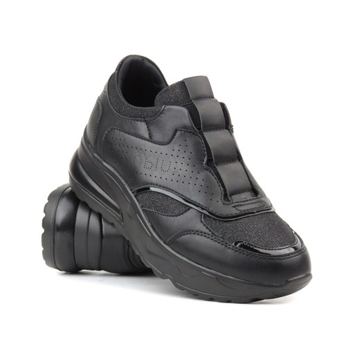 Wsuwane sneakersy damskie - INBLU IN-239, czarne ze sklepu ulubioneobuwie w kategorii Buty sportowe damskie - zdjęcie 178873648
