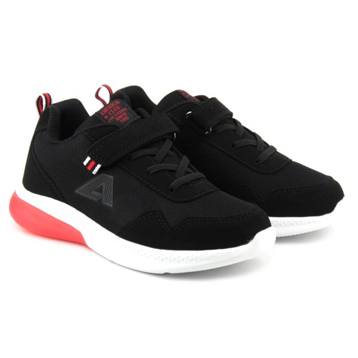 Buty sportowe dziecięce, adidasy American Club ES 118/23 ES 119/23, czarne American Club 28 promocja ulubioneobuwie