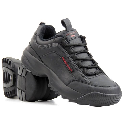 Masywne sneakersy damskie - CROSS JEANS EE2R4134C, czarne ze sklepu ulubioneobuwie w kategorii Buty sportowe damskie - zdjęcie 178874236