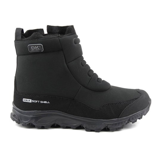 Śniegowce męskie na suwak - DK Softshell 15080, czarne ze sklepu ulubioneobuwie w kategorii Buty zimowe męskie - zdjęcie 178874716
