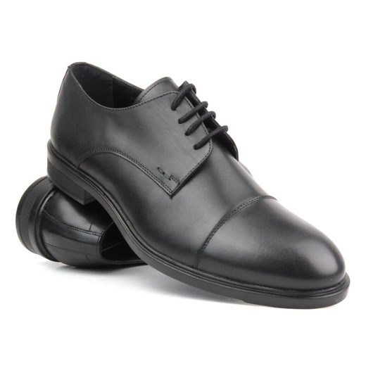 Eleganckie męskie półbuty - VENEZIA 06-6, czarne ze sklepu ulubioneobuwie w kategorii Buty eleganckie męskie - zdjęcie 178875845
