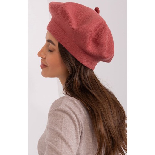 Beret damski ceglasty AT-CZ-231305.85P, Kolor ceglasty, Rozmiar uniwersalny, WOOL FASHION ITALIA ze sklepu Primodo w kategorii Czapki zimowe damskie - zdjęcie 178878847