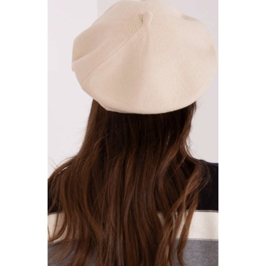 Jasnobeżowy beret damski AT-CZ-231305.82P, Kolor jasnobeżowy, Rozmiar uniwersalny, WOOL FASHION ITALIA ze sklepu Primodo w kategorii Czapki zimowe damskie - zdjęcie 178878856