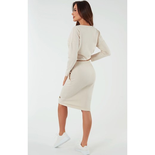 Spódnica midi beżowa Stella, Kolor beżowy, Rozmiar S, Italian Fashion ze sklepu Intymna w kategorii Spódnice - zdjęcie 178879059
