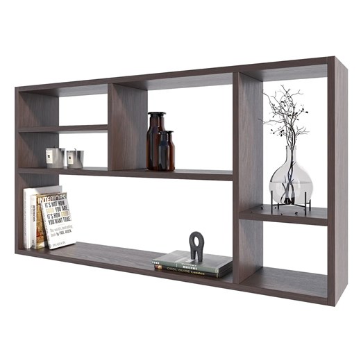 Nowoczesna Półka Z 6 Przegródkami Wenge N0-R81 ze sklepu Edinos.pl w kategorii Półki - zdjęcie 178881747
