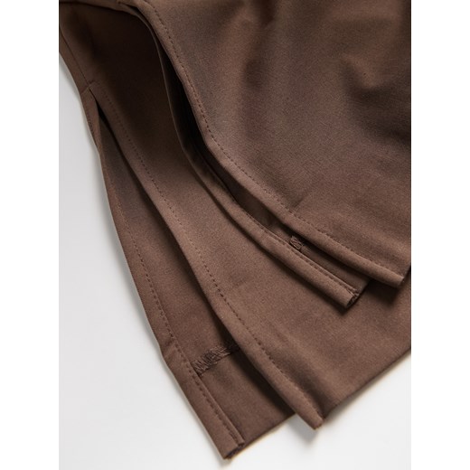 Reserved - Spodnie flare z wiskozą - brązowy Reserved M Reserved