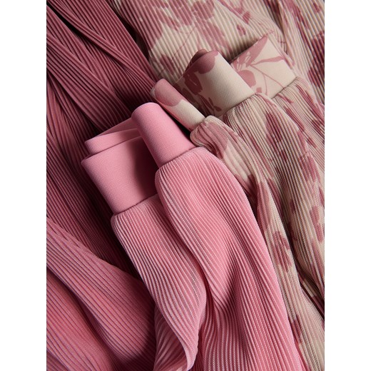 Reserved - Plisowana spódnica midi - pastelowy róż Reserved XL Reserved