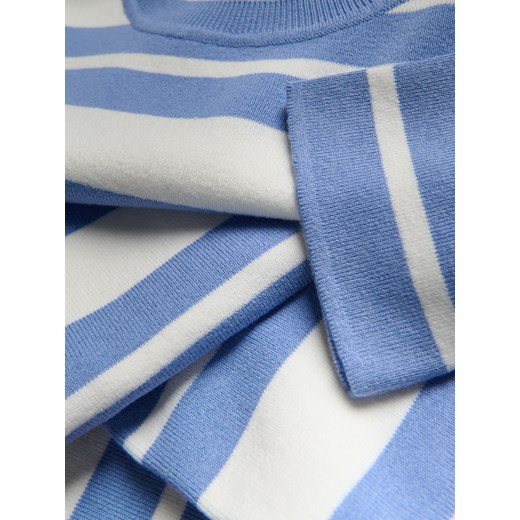 Sukienka niebieska Reserved z krótkim rękawem z okrągłym dekoltem