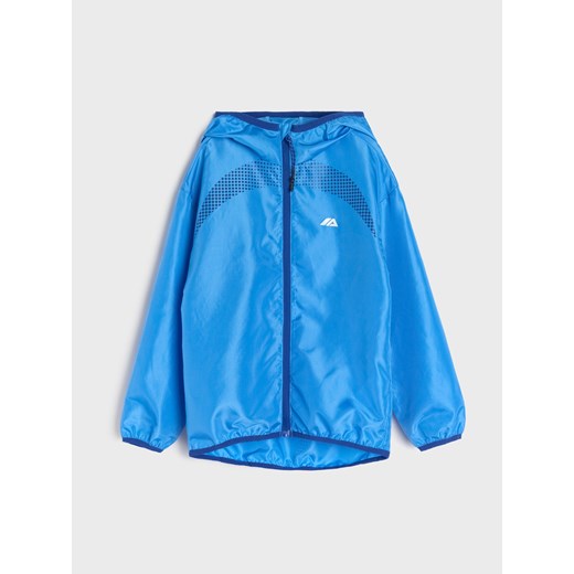 Sinsay - Sportowa kurtka z kapturem Active - błękitny Sinsay 128 Sinsay