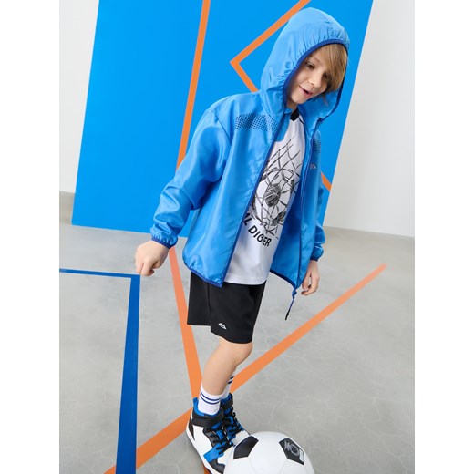 Sinsay - Sportowa kurtka z kapturem Active - błękitny Sinsay 128 Sinsay