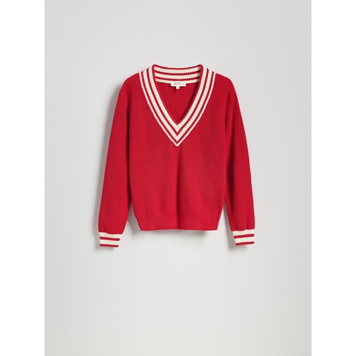 Reserved - Bawełniany sweter - czerwony Reserved XS Reserved
