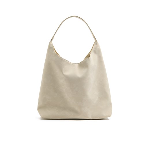 Cropp - Duża beżowa torebka hobo - beżowy ze sklepu Cropp w kategorii Torby Shopper bag - zdjęcie 178887869
