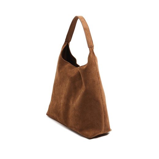 Cropp - Duża brązowa torebka hobo - brązowy Cropp Uniwersalny Cropp