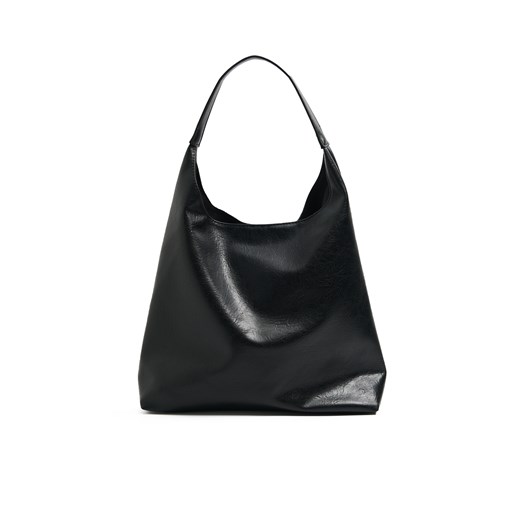 Cropp - Duża czarna torebka hobo - czarny ze sklepu Cropp w kategorii Torby Shopper bag - zdjęcie 178887879