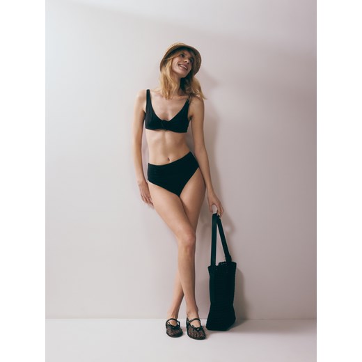 Reserved - Góra od stroju kąpielowego z różą - czarny Reserved 40 Reserved