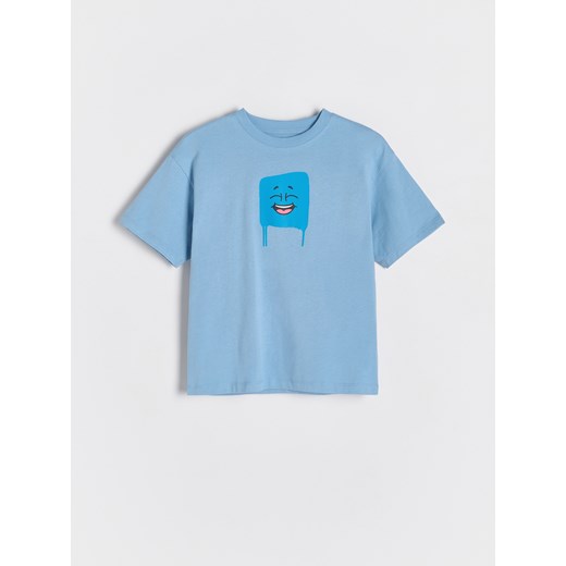 Reserved - T-shirt z nadrukiem - jasnoniebieski ze sklepu Reserved w kategorii T-shirty chłopięce - zdjęcie 178894617