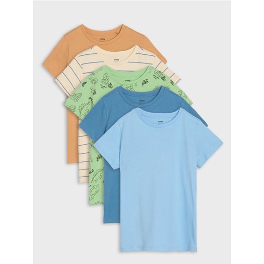 Sinsay - Koszulki 5 pack - wielobarwny ze sklepu Sinsay w kategorii T-shirty chłopięce - zdjęcie 178897838