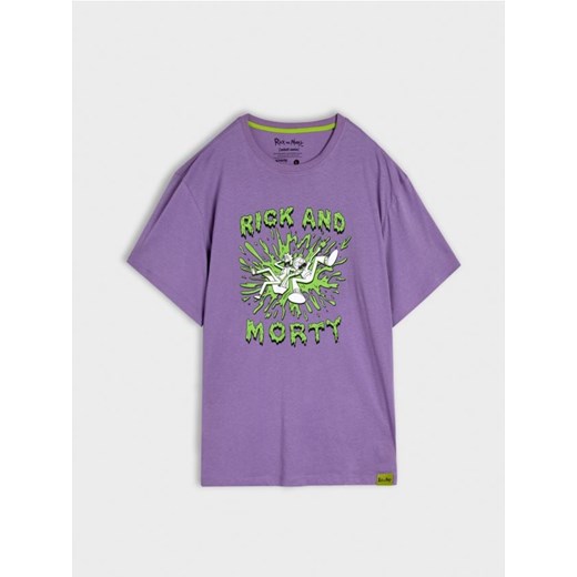 Sinsay - Koszulka Rick and Morty - fioletowy ze sklepu Sinsay w kategorii T-shirty męskie - zdjęcie 178897845