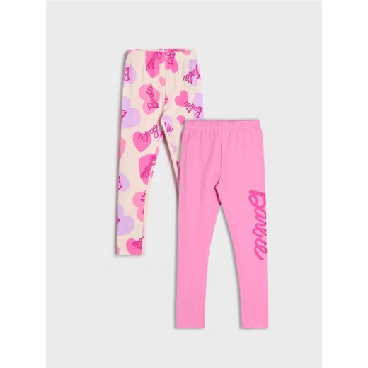 Sinsay - Legginsy 2 pack Barbie - różowy ze sklepu Sinsay w kategorii Spodnie dziewczęce - zdjęcie 178897905