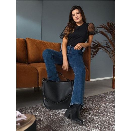 Sinsay - Jeansy FLARE - granatowy ze sklepu Sinsay w kategorii Jeansy damskie - zdjęcie 178897999