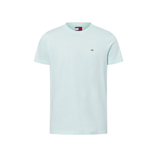 Tommy Jeans Koszulka męska Mężczyźni Dżersej miętowy jednolity ze sklepu vangraaf w kategorii T-shirty męskie - zdjęcie 178899475