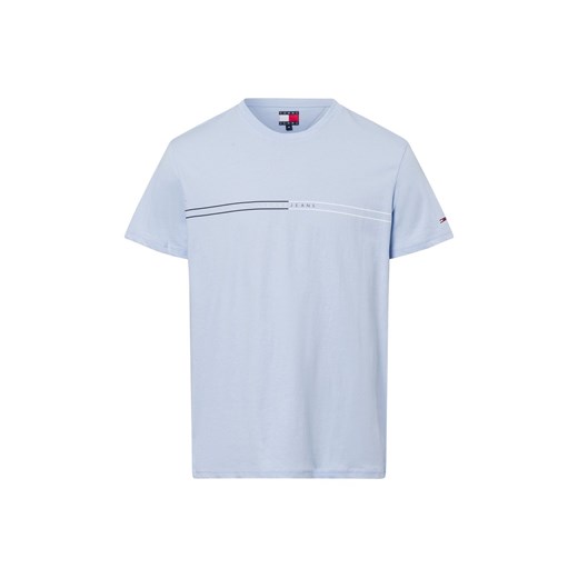 Tommy Jeans Tommy Jeans - Koszulka męska Mężczyźni Bawełna jasnoniebieski jednolity ze sklepu vangraaf w kategorii T-shirty męskie - zdjęcie 178899497