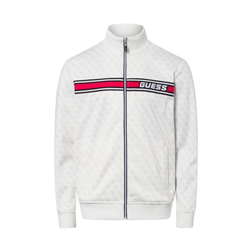 GUESS Bluza męska Mężczyźni biały wzorzysty ze sklepu vangraaf w kategorii Bluzy męskie - zdjęcie 178899538