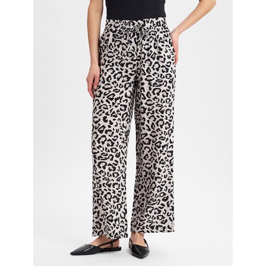 comma casual identity Letnie spodnie Kobiety jasny szary wzorzysty ze sklepu vangraaf w kategorii Spodnie damskie - zdjęcie 178899628