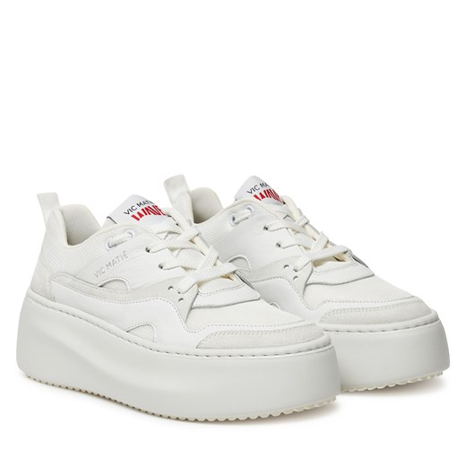 Buty sportowe damskie białe Vic Matié sneakersy na wiosnę sznurowane 