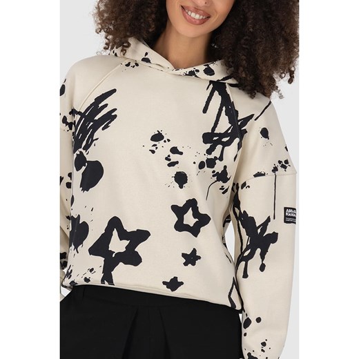 Bluza damska biała Alife And Kickin w stylu młodzieżowym z nadrukami 