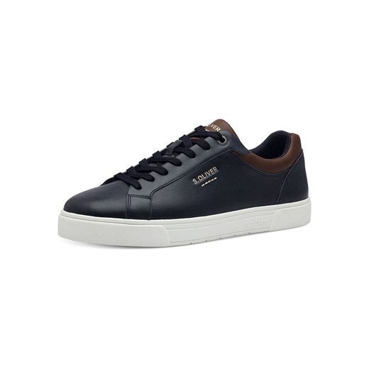 s.Oliver Skórzane sneakersy w kolorze granatowym ze sklepu Limango Polska w kategorii Trampki męskie - zdjęcie 178900799