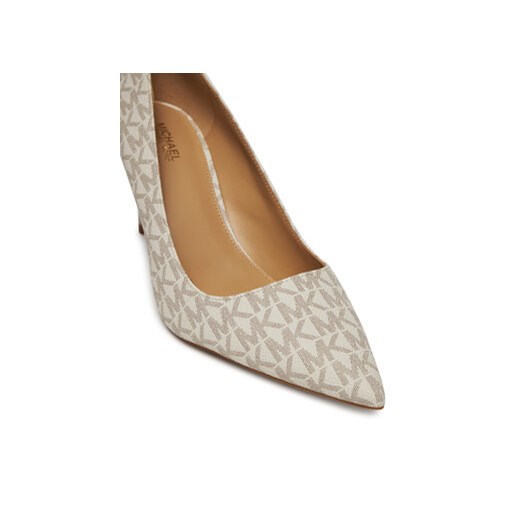 Czółenka Michael Kors na szpilce beżowe bez zapięcia eleganckie 