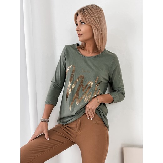 bluzka miron khaki one size ze sklepu UBRA w kategorii Bluzki damskie - zdjęcie 178903599