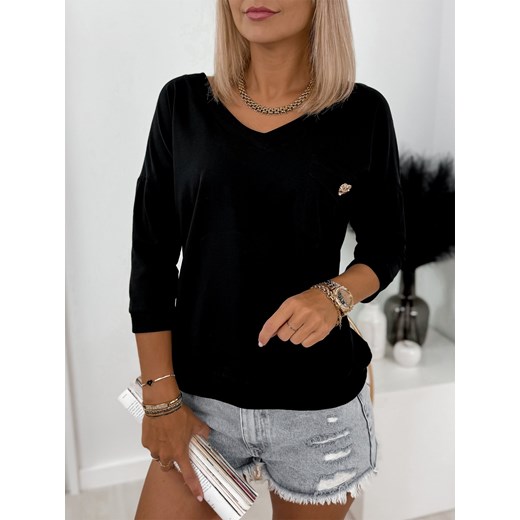 bluzka corazon czarna one size ze sklepu UBRA w kategorii Bluzki damskie - zdjęcie 178903618