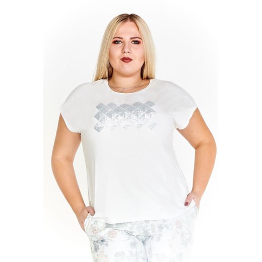 ALDONA Bluzka M4061 biały ze sklepu fokus.pl w kategorii Bluzki damskie - zdjęcie 178907909