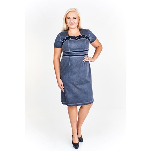 Sukienka FSU944 CZARNY jeans ze sklepu fokus.pl w kategorii Sukienki - zdjęcie 178908359