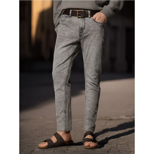 Sinsay - Jeansy cropped skinny - szary ze sklepu Sinsay w kategorii Jeansy męskie - zdjęcie 178911566