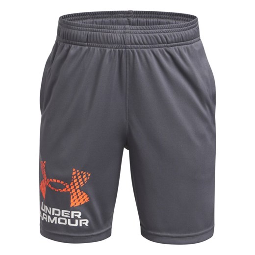 Chłopięce spodenki treningowe Under Armour UA Tech Logo Shorts - szare ze sklepu Sportstylestory.com w kategorii Spodenki męskie - zdjęcie 178911737