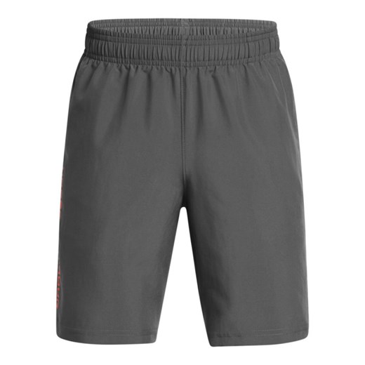Chłopięce spodenki treningowe Under Armour UA Tech Woven Wordmark Short - szare ze sklepu Sportstylestory.com w kategorii Spodenki chłopięce - zdjęcie 178911766