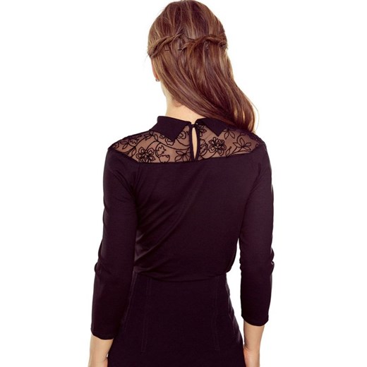 Czarna bluzka z kołnierzykiem Kalipso, Kolor czarny, Rozmiar S, Eldar ze sklepu Intymna w kategorii Bluzki damskie - zdjęcie 178915506