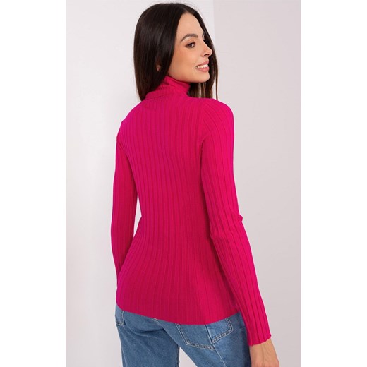 Sweter z golfem fuksja PM-SW-1087.09, Kolor fuksja, Rozmiar S/M, P-M ze sklepu Intymna w kategorii Swetry damskie - zdjęcie 178915785
