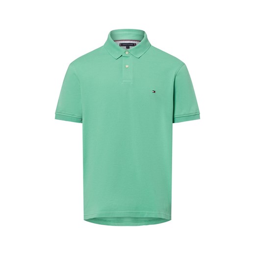 Tommy Hilfiger Męska koszulka polo Mężczyźni Bawełna groszkowy jednolity ze sklepu vangraaf w kategorii T-shirty męskie - zdjęcie 178918376