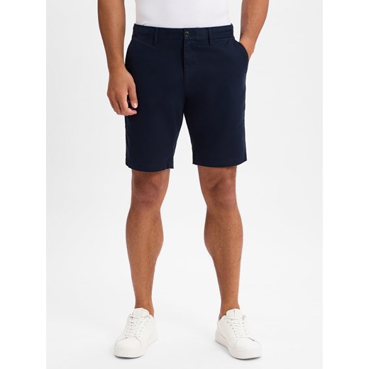 Tommy Hilfiger Spodenki Mężczyźni Bawełna granatowy jednolity ze sklepu vangraaf w kategorii Spodenki męskie - zdjęcie 178918378