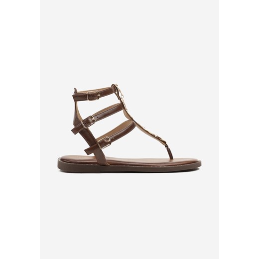 Sandały damskie Renee z klamrą płaskie 