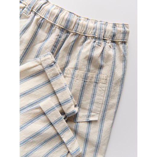Reserved - Bawełniane spodnie w paski - jasnoniebieski Reserved 92 (1 Reserved