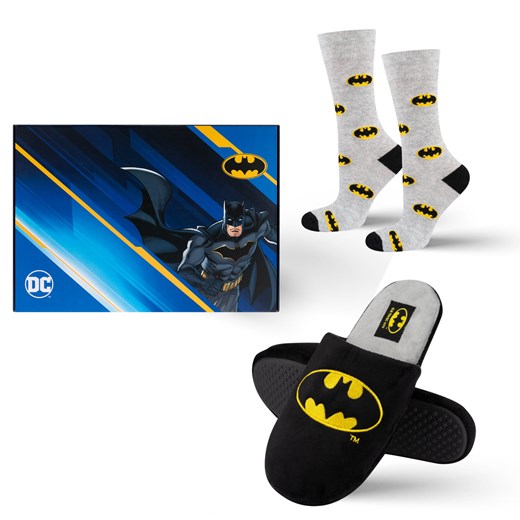 Zestaw 1x Skarpetki męskie kolorowe SOXO Batman i 1x Kapcie męskie Batman ze sklepu Sklep SOXO w kategorii Skarpetki dziecięce - zdjęcie 178928608