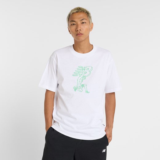 Koszulka męska New Balance MT51978WT – biała ze sklepu New Balance Poland w kategorii T-shirty męskie - zdjęcie 178929698