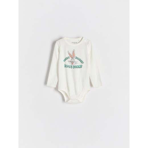 Reserved - Bawełniane body Looney Tunes - złamana biel ze sklepu Reserved w kategorii Odzież dla niemowląt - zdjęcie 178930366