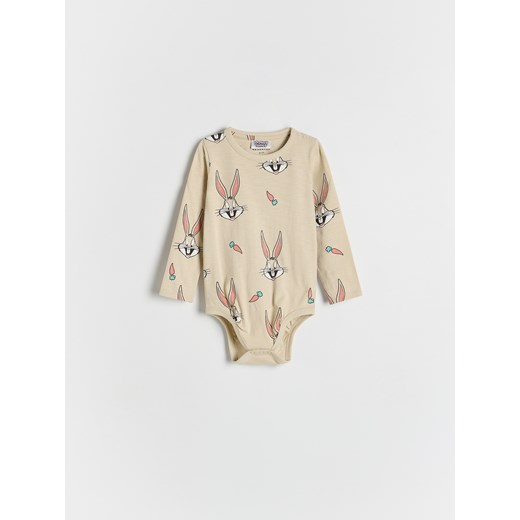 Reserved - Bawełniane body Looney Tunes - złamana biel ze sklepu Reserved w kategorii Odzież dla niemowląt - zdjęcie 178930368